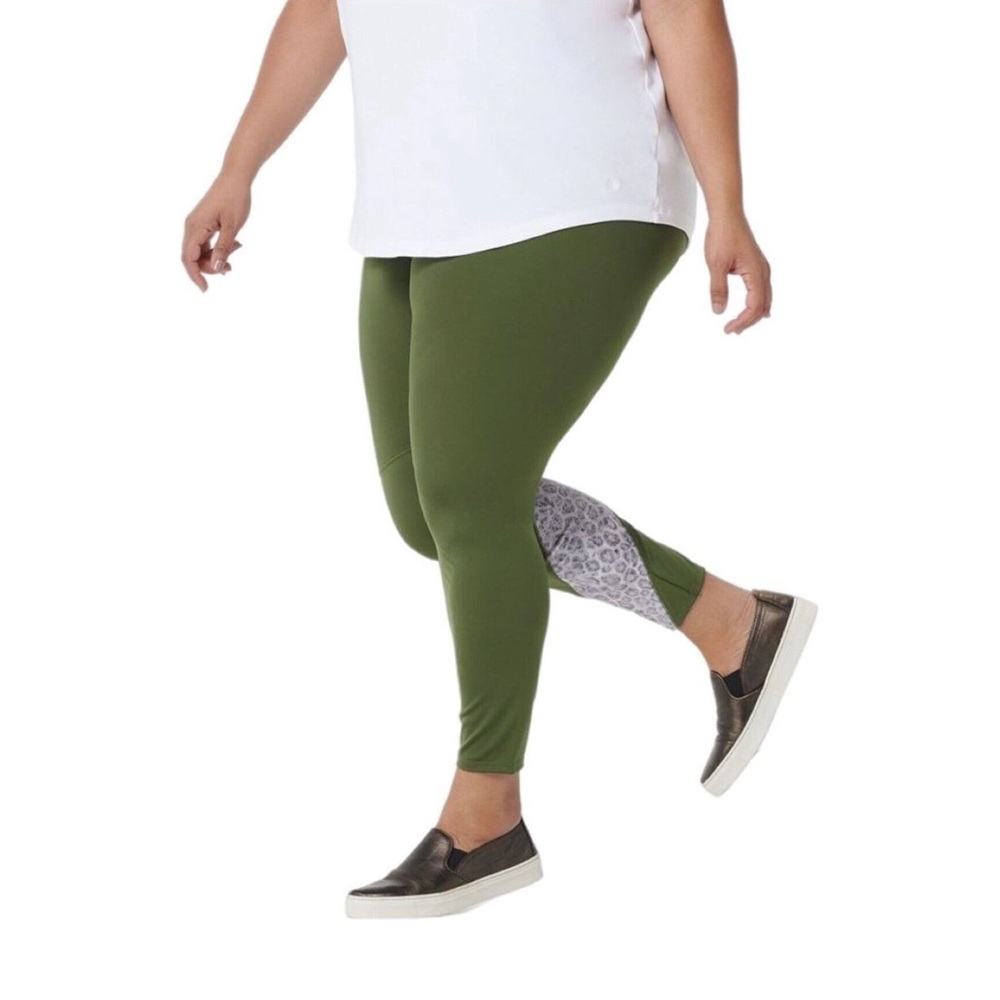NEW Soulgani Active Leggings Green 5x